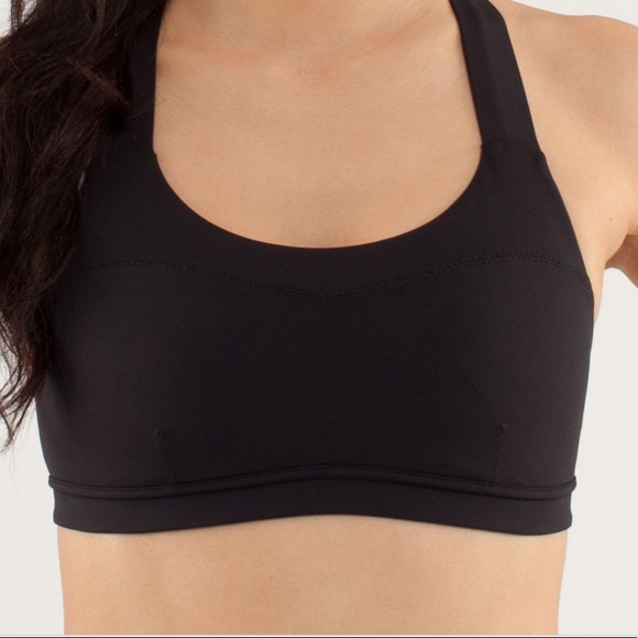lululemon athletica Other - Lululemon Black Run hook me up racerback adjustable Sports bra-size 8